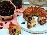 Gâteau au yaourt aux cerises, noix de pécan et fève tonka