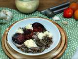 Lentilles aux tomates et au gorgonzola de Yotam Ottolenghi