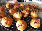 Muffins citrons, framboises et pistaches