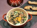 Oeufs cocotte aux sardines