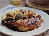 Poulet aux champignons et au vin blanc