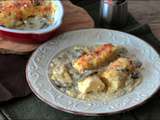 Quenelles gratinées aux champignons et sauce Mornay