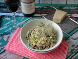 Risotto aux petits pois et champignons