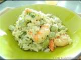 Risotto retour d’Asie… - ... aux gambas & lait de coco