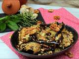 Salade d’aubergines grillées au millet et à la menthe