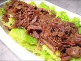 Salade de canard confit au chou vert