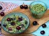 Salade de pois cassés et quinoa aux cerises