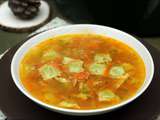 Soupe bouillon aux ravioles