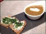 Soupe rustique de lentilles du Puy et ses tartines de Roquefort