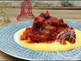 Souris d’agneau, sauce tomate et polenta