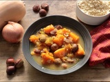 Tajine de courge aux châtaignes et épices douces