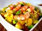 Tartare de crevettes, mangue et avocat