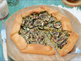 Tarte rustique aux courgettes marinées