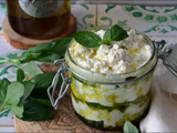 Tartinade mozzarella chèvre basilic et huile d’olive