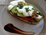 Bruschetta Avocat et chantilly de Feta