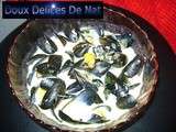 Moules sauce gorgonzola au mascarpone :