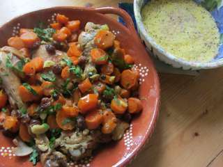 Tajine de poulet à la coriandre