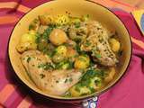 Tajine de poulet aux olives vertes et citron