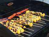 Brochettes colombo mangue a la plancha