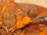 Daube de boeuf au vin blanc, carottes