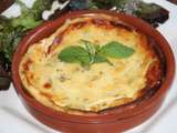 Petits clafoutis de chevre frais au miel et aux herbes