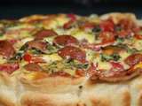 Quiche au chevre et aux tomates