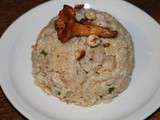 Risotto d'automne dinde, girolles et noisettes