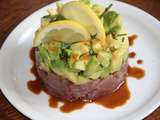 Tartare de thon cru et avocat a la japonaise