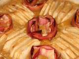 Tarte aux pommes et ses quelques roses