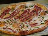 Tarte  eggs and bacon 