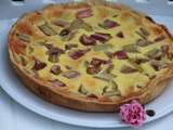 Tarte tres moelleuse a la rhubarbe