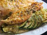 Courgettes en portefeuille au pesto