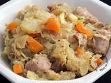 Potée de chou blanc aux saucisses