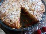 Gâteau amandine aux framboises