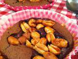 Muffins au chocolat et cacahuètes caramélisées