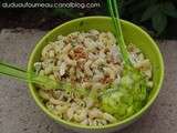 Salade de pâtes au poulet et basilic