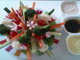 Bouquet de crudites au melon bouchée légumes pour l’apéritif