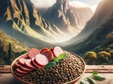 Saucisses et lentilles de cilaos - recette