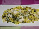 Tagliatelle aux blettes fraîches et parmesan, pâtes aux bettes