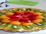 Tarte avec 3 fruits – Kiwi abricot fraise