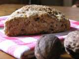 Scones au pommes, noix et farine de châtaigne