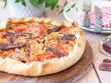 Tarte tomates oignon, magret de canard