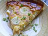 Tarte aux oignons frais,bacon et cheddar