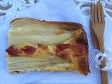 Gâteau (salé) aux asperges, au jambon de pays et amandes