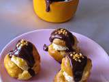 Profiteroles au chocolat et pépites d'or (recette Saint Valentin)