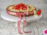 Cheesecake cuit au chocolat blanc et fraises