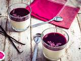 Panna cotta vanille et coulis de cassis