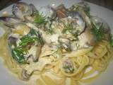 Linguines aux palourdes,citron confit et fenouil