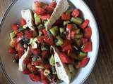 Salade tomates, concombres, fraises