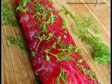 Saumon gravlax aux betteraves